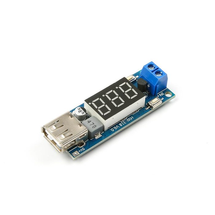 DC 4.5-40V to 5V 2A USB Şarj Dönüştürücü - Voltmetre Modülü - Görsel 3