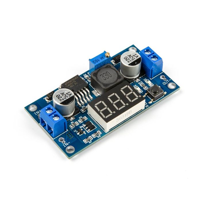 LM2577 Ayarlanabilir Gerilim Gösteren LED'li Gerilim Yükseltici Modülü - Görsel 2