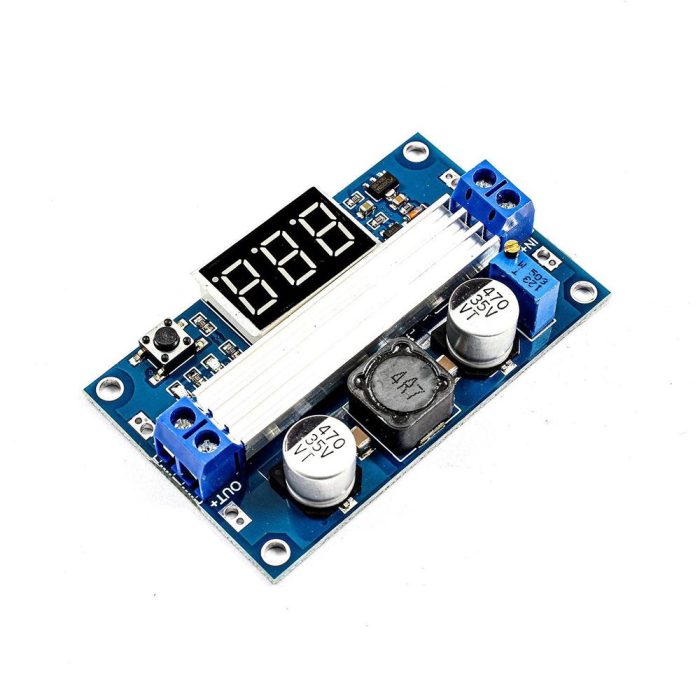 Dijital Voltmetreli 100W DC-DC Ayarlı Voltaj Yükseltici Modül - Görsel 2