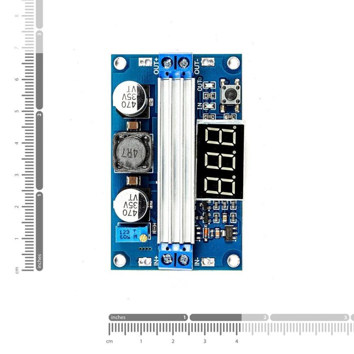 Dijital Voltmetreli 100W DC-DC Ayarlı Voltaj Yükseltici Modül - Görsel 5
