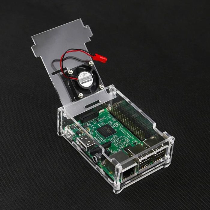 Raspberry Pi Orjinal Şeffaf Akrilik Kutu - Görsel 2