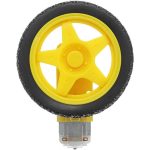 5 Adet 3-6V DC 250 RPM Redüktörlü Motor ve Tekerlek Seti - Görsel 3