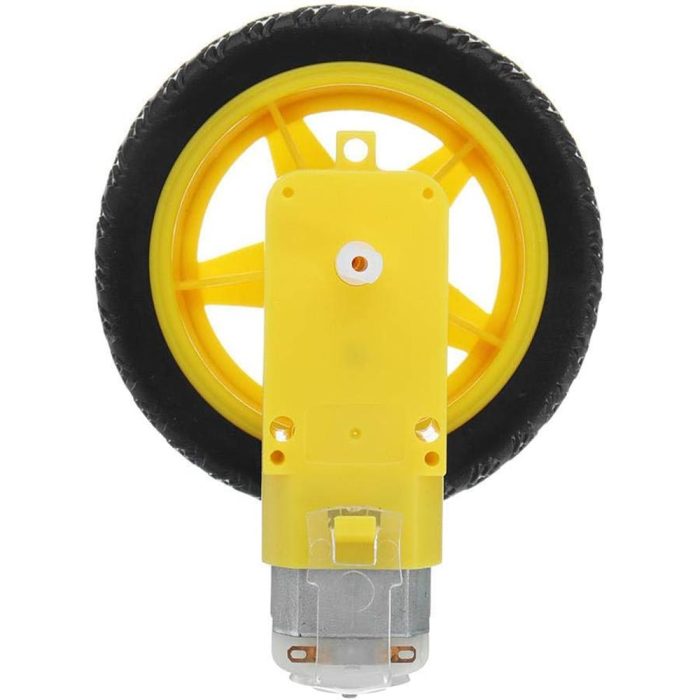 5 Adet 3-6V DC 250 RPM Redüktörlü Motor ve Tekerlek Seti - Görsel 4
