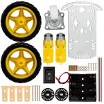 2WD Şeffaf Smart Car Tekerlekli Araba Şasesi Seti - Görsel 5