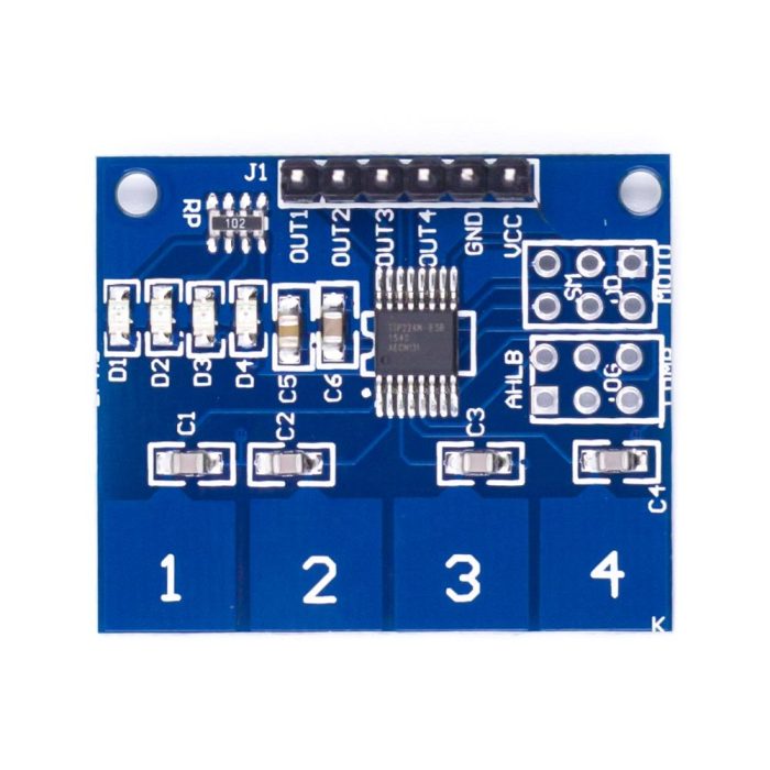 TTP224 4 Anahtarlı Dokunmatik Sensör Modülü - Görsel 2
