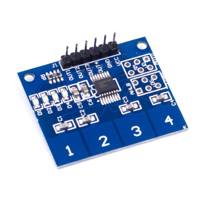 TTP224 4 Anahtarlı Dokunmatik Sensör Modülü - Görsel 5