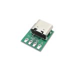 USB Type-C 3.1 Konnektörü 4 Pin Dişi Açılı DIP Çevirici Jack PCB USB Şarj Soketi Dip DIY - Görsel 2