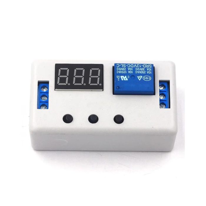 1 Kanal 12V Ayarlanabilir Tetik Gecikme Döngüsü Zaman Ayarlı Röle Modülü (Kutulu) - Görsel 2