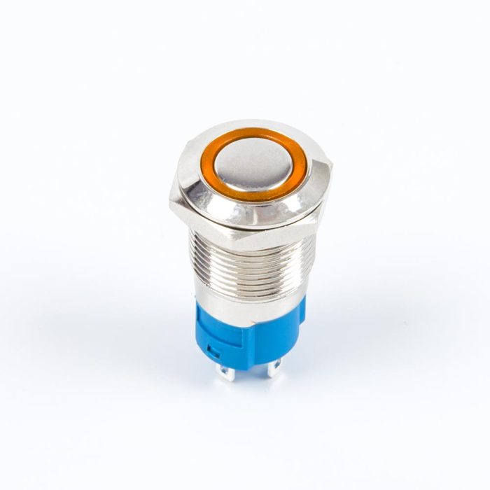 Su Geçirmez Self-Reset Metal Buton 12mm 12-24V - Görsel 6