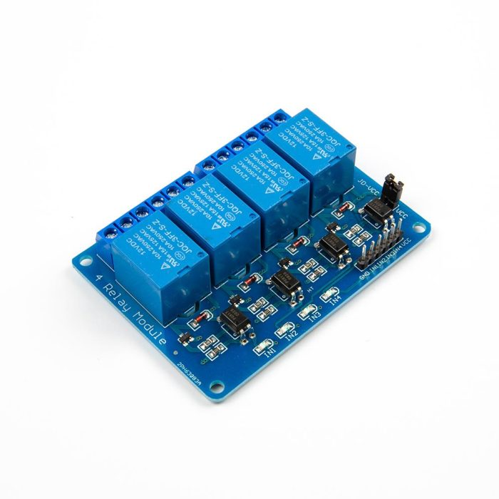 12V 4 Kanallı Kırmızı Işıklı Röle - Görsel 4