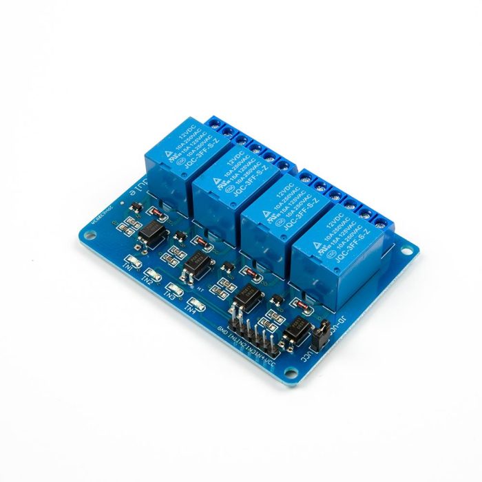 12V 4 Kanallı Kırmızı Işıklı Röle - Görsel 5