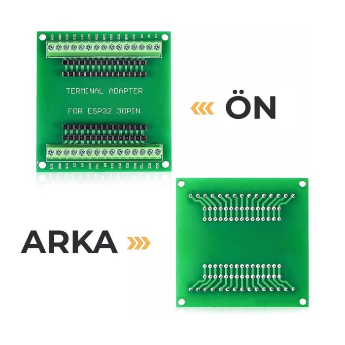 ESP8266 30PIN ESP32 Uyumlu Genişleme ve Prototipleme Kartı - Görsel 2