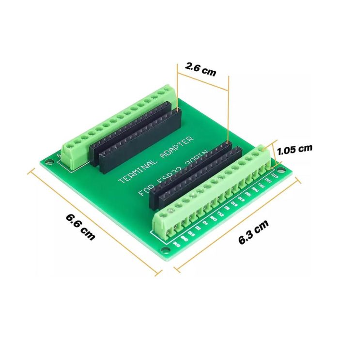 ESP8266 30PIN ESP32 Uyumlu Genişleme ve Prototipleme Kartı - Görsel 3