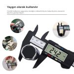 Karbon Fiber Dijital Göstergeli Kumpas 150mm Kalınlık Ölçer - Görsel 3