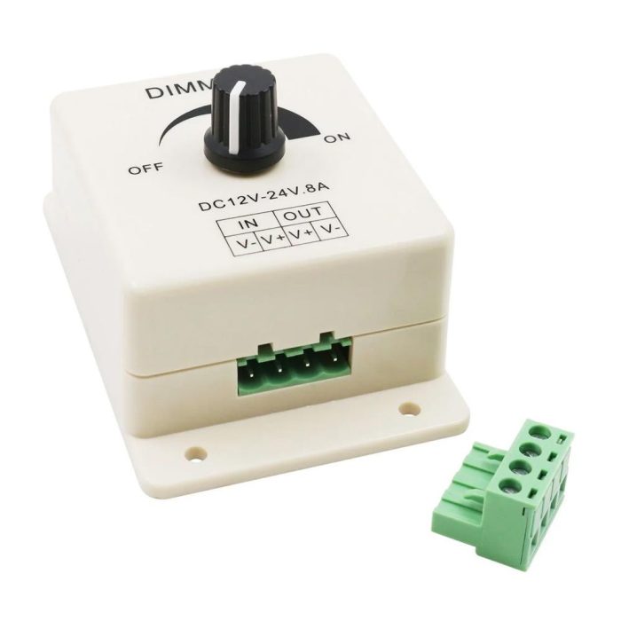 Led Dimmer DC 12V 24V 8A Ayarlanabilir Parlaklık Kontrolü - Görsel 3
