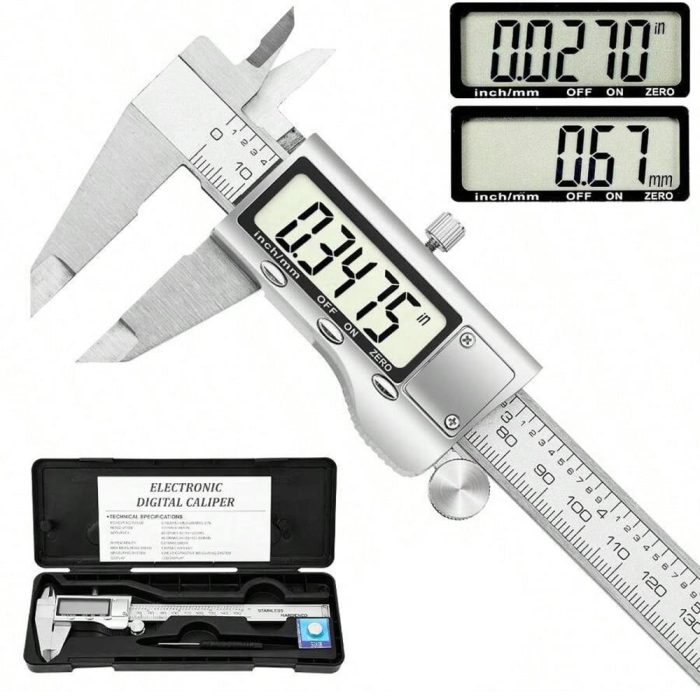 Paslanmaz Çelik Dijital Göstergeli Kumpas 150mm Kalınlık Ölçer - Görsel 2