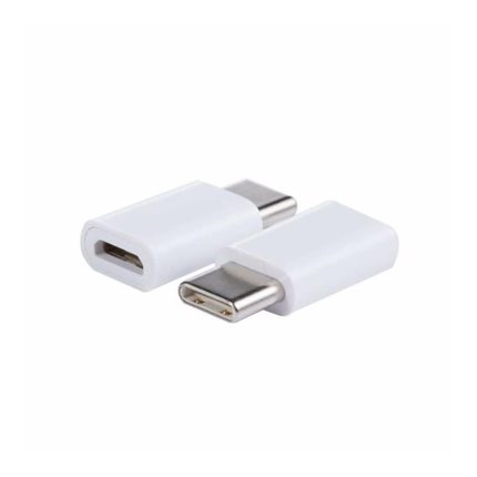 Micro USB Type-C Dönüştürücü Beyaz Micro USB to Type-C Çevirici