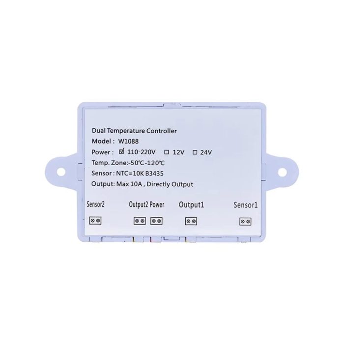 XK-W1088 AC 110-220V Çift Dijital Göstergeli Termostat Sıcaklık Kontrol Cihazı 1500W - Görsel 4