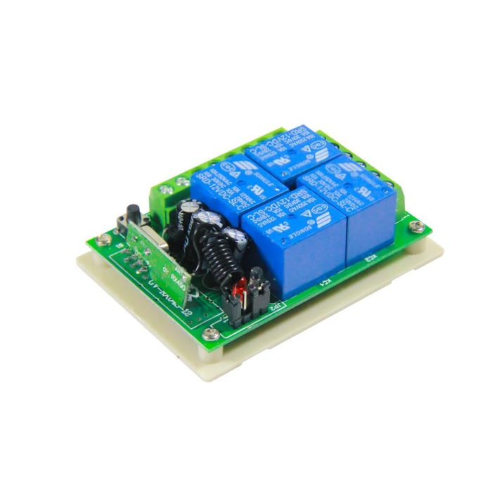 4 Kanallı Kablosuz Kumanda RF Alıcılı Röle Modülü DC 12V 433MHz - Görsel 2