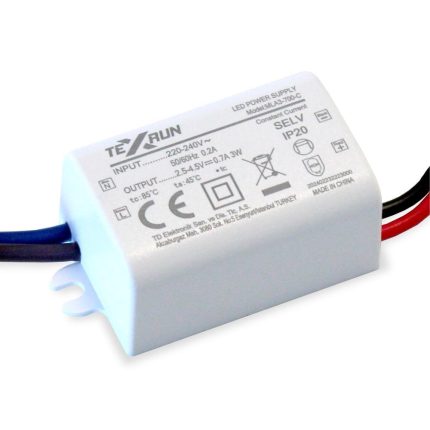 Texrun Alfa Series MLA3-700-C Sabit Akım 3W 700mA 2.5-4.5V IP20 LED Driver