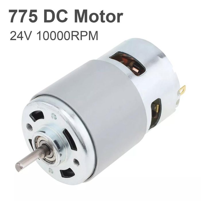 RS775 24V 10000 RPM DC Motor Yüksek Hız ve Tork D Shaft - Görsel 2