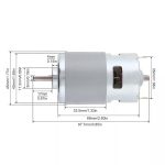 RS775 24V 10000 RPM DC Motor Yüksek Hız ve Tork D Shaft - Görsel 3
