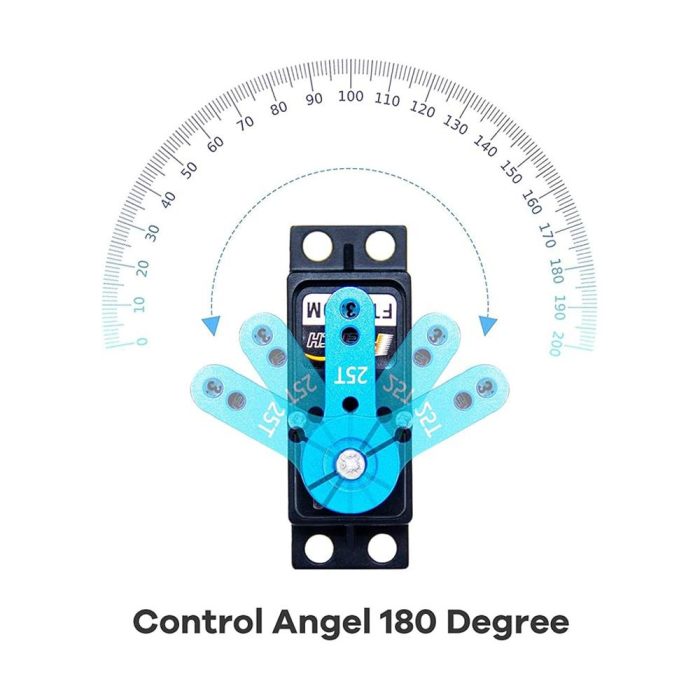 FeeTech FT5325M 180 Derece Digital Su Geçirmez Servo Motor 7.4V 25kg/cm - Görsel 3