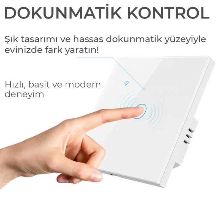 Tuya WiFi Akıllı Tek Kanal Dokunmatik Anahtar - Görsel 3