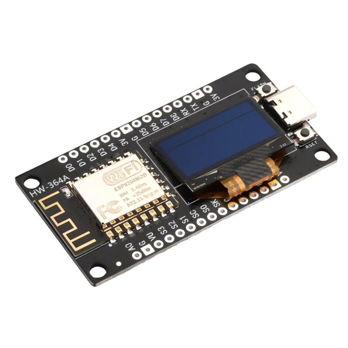 NodeMCU ESP8266 0.96 Inch OLED Ekran ile Birlikte Type-C Geliştirme Kartı - Görsel 2