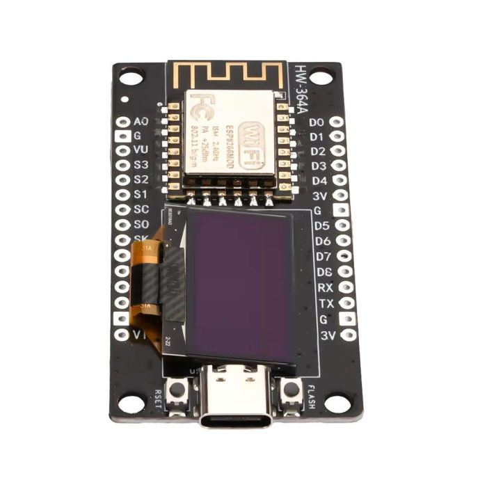 NodeMCU ESP8266 0.96 Inch OLED Ekran ile Birlikte Type-C Geliştirme Kartı - Görsel 4