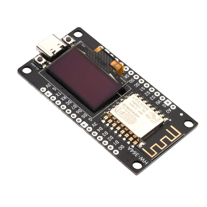 NodeMCU ESP8266 0.96 Inch OLED Ekran ile Birlikte Type-C Geliştirme Kartı - Görsel 5