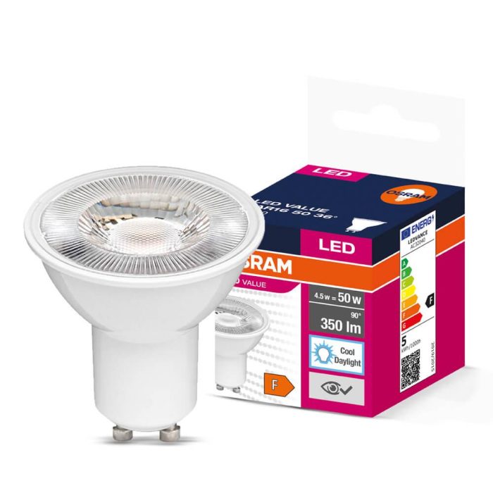 Osram LED Value PAR16 4.5W GU10 6500K Soğuk Gün Işığı Ampul 10 Adet - Görsel 2