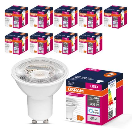 Osram LED Value PAR16 4.5W GU10 6500K Soğuk Gün Işığı Ampul 10 Adet