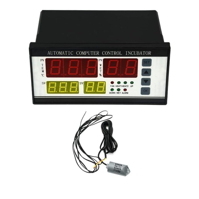 XM-18 AC 220V Dijital Nem ve Sıcaklık Kontrol Cihazı Otomatik Kuluçka İnkübatör Termostat - Görsel 1