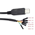 FT232RL USB - TTL Seri Haberleşme Adaptör Kablosu (RTS/CTS Akış Kontrolü - 6 Pinli) - Görsel 2