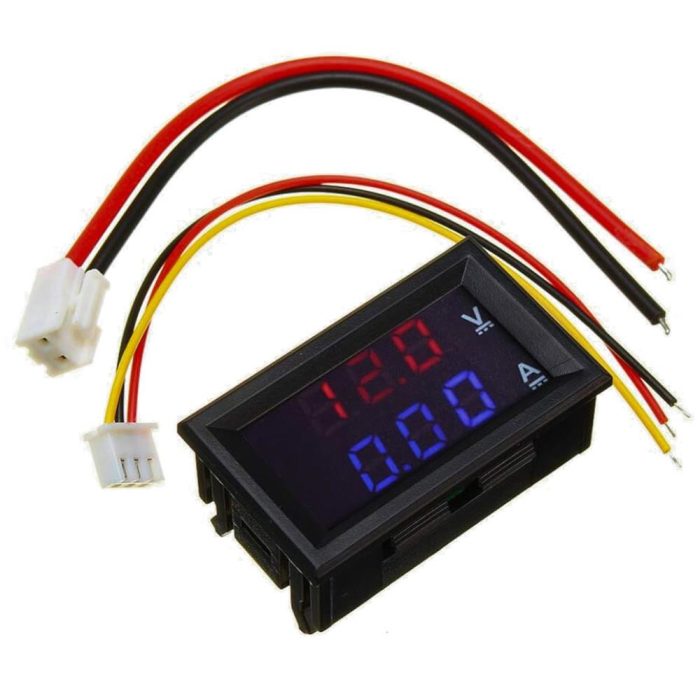 0.28 inç 100V 10A Çift LED Ekranlı Voltmetre ve Ampermetre Modülü - Görsel 2