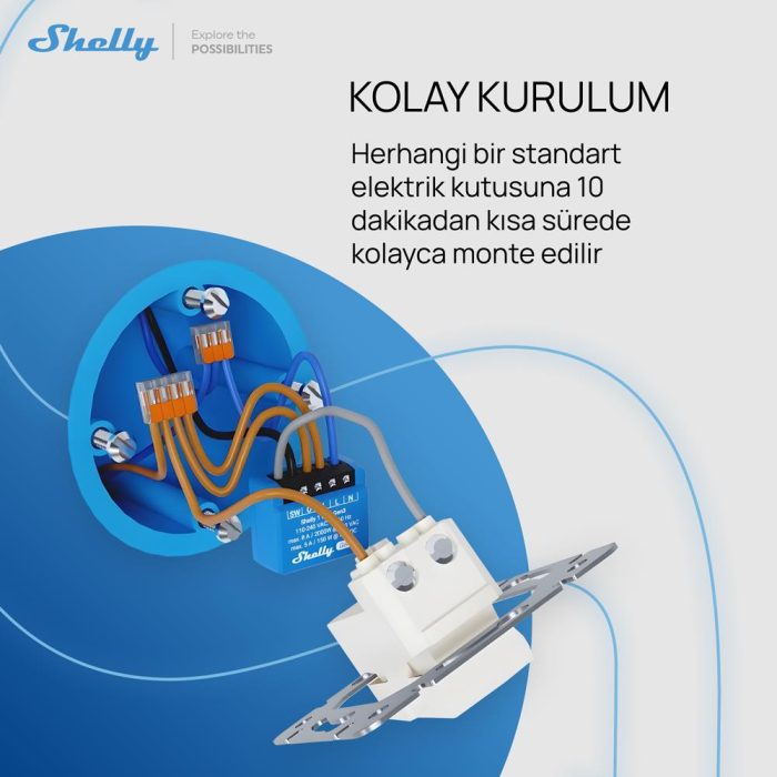 Shelly 1 Mini Gen3 Akıllı Röle - Görsel 5