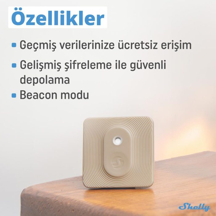 Shelly BLU H&T kolay kurulum kablosuz sıcaklık ve nem sensörü ürün görseli - TLS Robotik