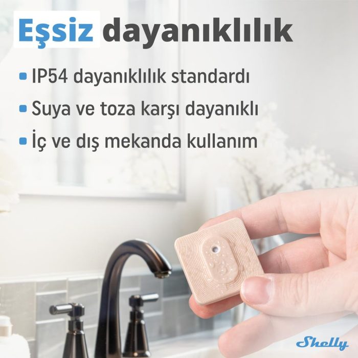 Shelly BLU H&T kompakt Bluetooth sıcaklık ve nem sensörü kullanım alanları ürün görseli - TLS Robotik