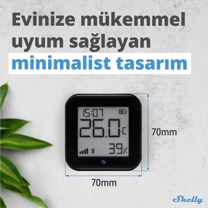 Shelly H&T Gen3 WiFi Sıcaklık ve Nem Sensörü - Görsel 6