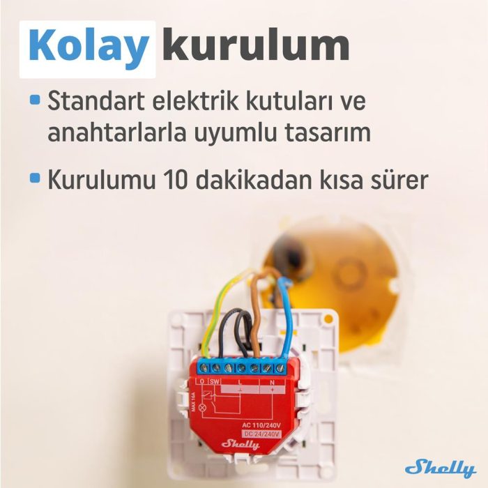 Shelly Plus 1PM Tek Kanal Enerji Ölçer Akıllı Röle - Görsel 5