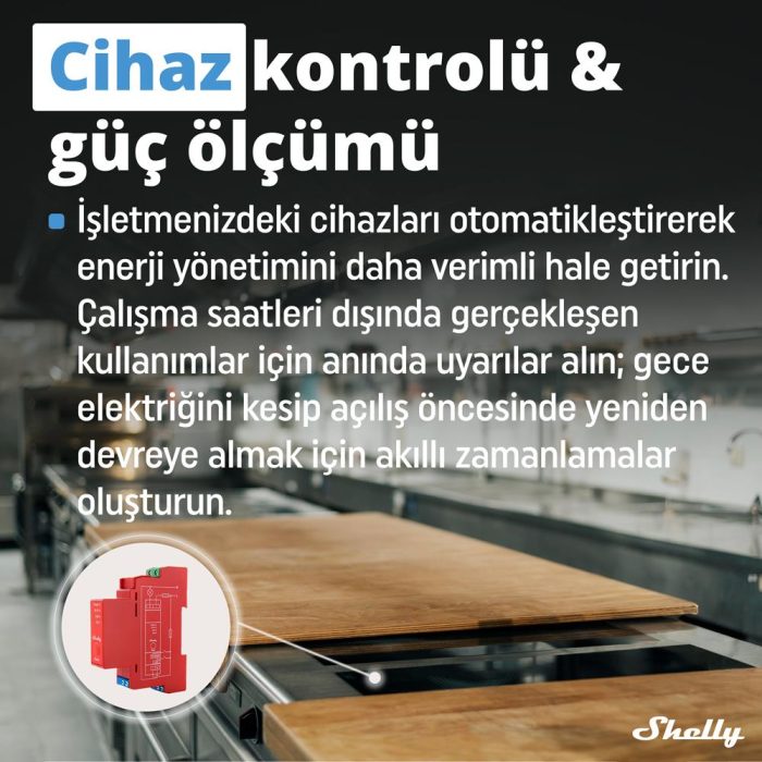 Shelly Pro 1PM DIN Ray 1 Kanal Enerji Ölçer Röle - Görsel 2