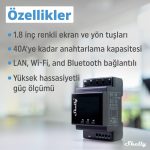 Shelly Pro 4PM Dört Kanal Enerji Ölçer Röle - Görsel 7