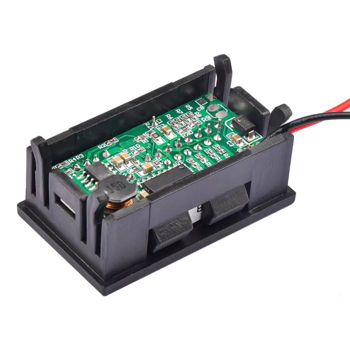 12V Dijital Kırmızı Voltmetre USB 5V 2A Araç Şarj Paneli - Görsel 4