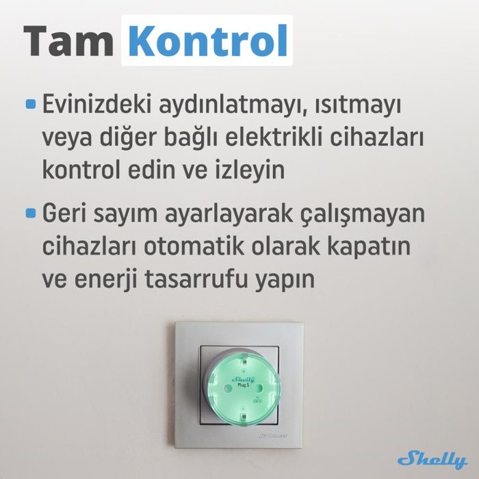 Shelly Plug S Gen3 Matter Destekli Akıllı Priz - Görsel 5
