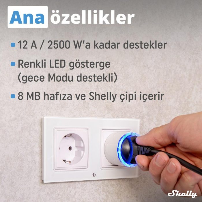 Shelly Plug S Gen3 Matter Destekli Akıllı Priz - Görsel 4