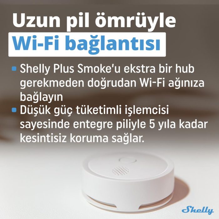 Shelly Plus Akıllı Duman Dedektörü - Görsel 2