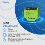 Shelly Dimmer Gen3 Akıllı Led Dimmer Kontrol Rölesi - Görsel 7