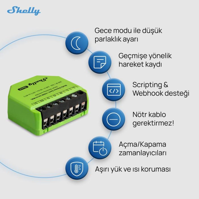 Shelly Dimmer Gen3 Akıllı Led Dimmer Kontrol Rölesi - Görsel 6