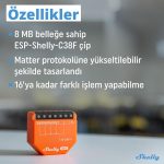 Shelly i4 Gen3 Akıllı 4 Kanallı Sahne Kontrol Rölesi - Görsel 5